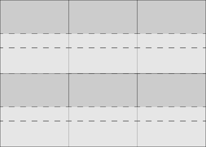 A grid with 3 columns and six uneven rows. The new rows added are highlighted